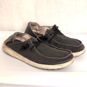 Hey Dude Wendy Gray Canvas Slip-On Size 8